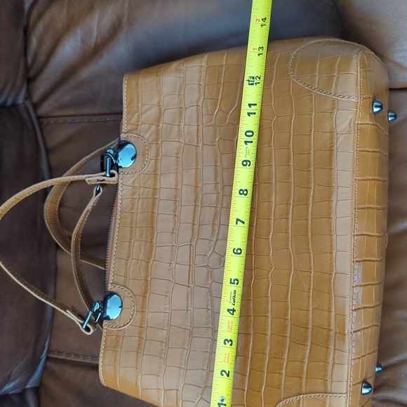 HP. Made in Italy Divina Firenze Embossed Alligator Leather 2-Way Bag - Picture 12 of 14